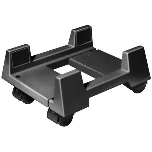 Stand for CPUs, Mobile, 4 Locking Casters, 6"-10-1/4"W, Black