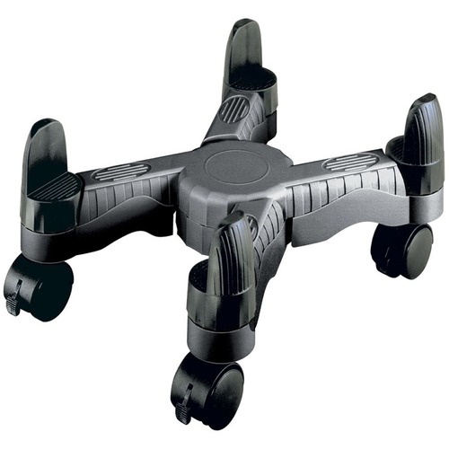 Stand for CPUs, Mobile, 4 Locking Casters, 4"-10" Wide, Black