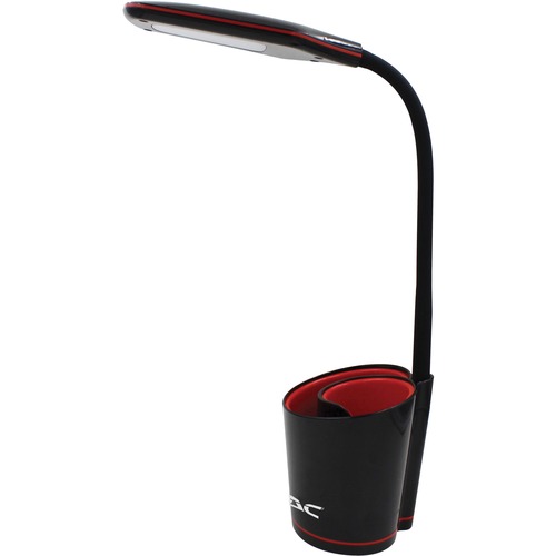 Desk Lamp, LED, 5.5-Watt, 16" Height, Black/Red