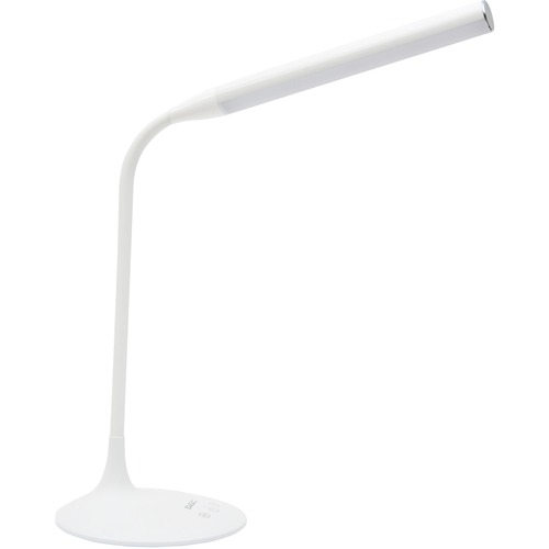 Desk Lamp, With 11-1/2" Head, LED, 6-Watt, 6-3/4" Dia Base, 15" Height, White