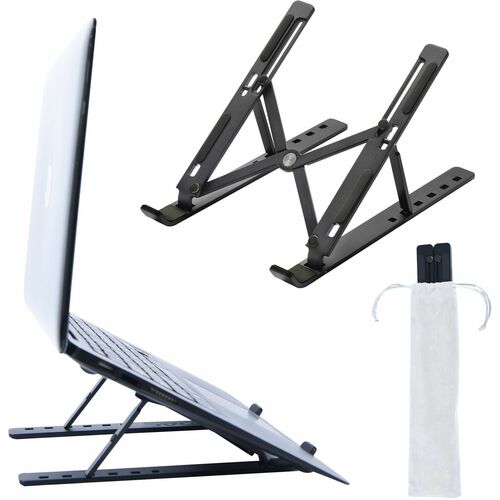 Laptop Stand, Mini, 2-1/4" W x 10" L x 1-2/5" H, Black