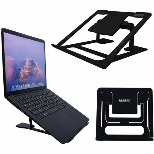 Stand, Laptop, Height Adjustable, Black