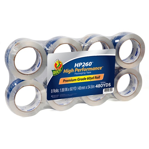 Hp260 Packing Tapes, 3" Core, 1-7/8" x 60 Yards, Clear 8/PK