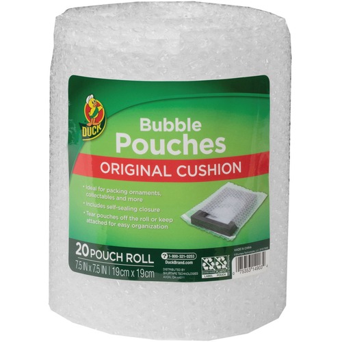 Bubble Pouch, 7-1/2"Wx7-1/2"H, Clear 20/PK