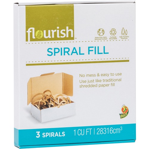 Spiral Fill, Large, 1 Cubic Foot, Brown 6/PK