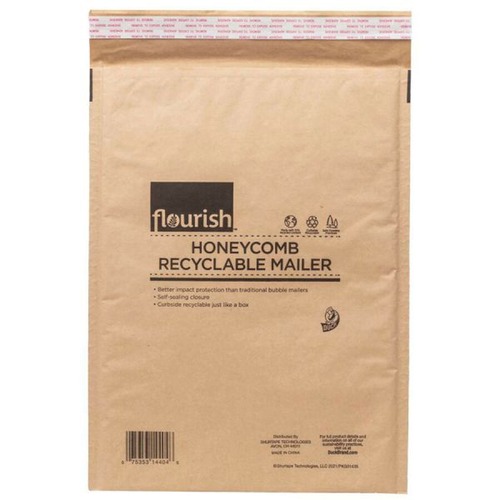 Mailers, Recyclable/Recycled, 10.6" x 14.8", Brown 20/CT