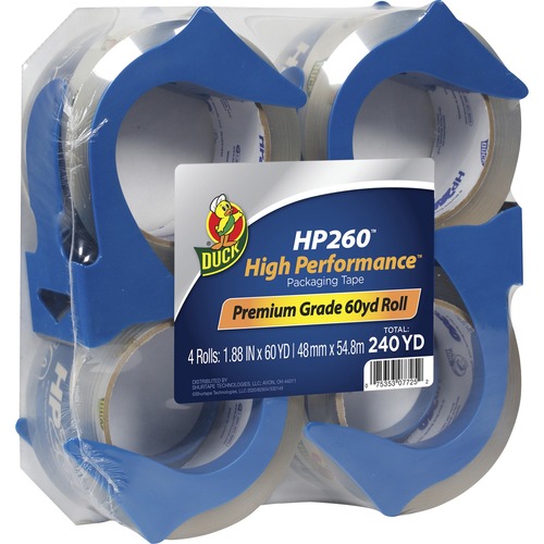 Packing Tape, w/ Reusable Dispenser, 1-7/8" x 60 Yards, Clear 4/PK