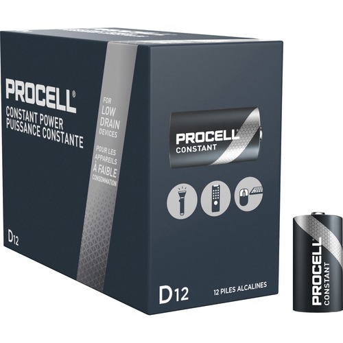 Battery, Alkaline, Procell, D 12/BX