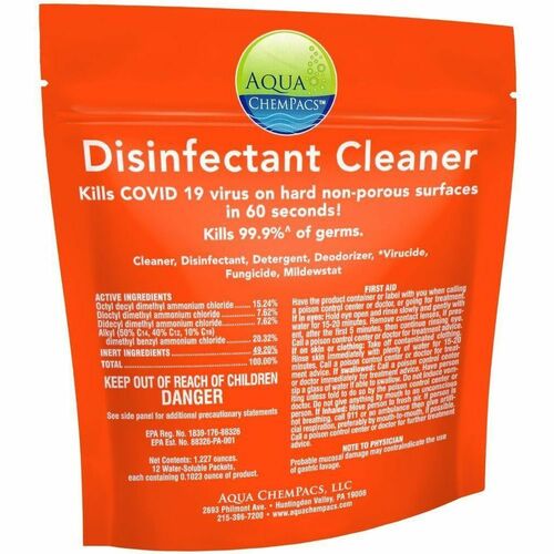 Cleaner, Disinfectant, Red, 40 Pac 12/CT
