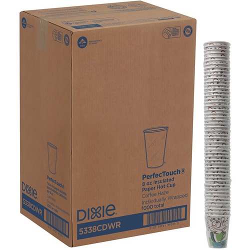 Cup, Hot, Wrapped, Paper, 8 Oz