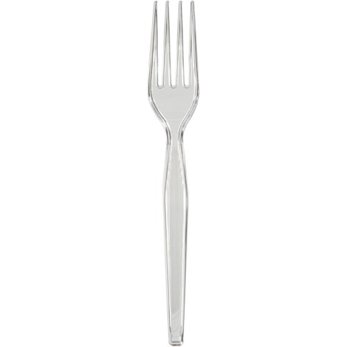 Cutlery, Plastic, Fork, Heavy Weight, Clear 1000/CT