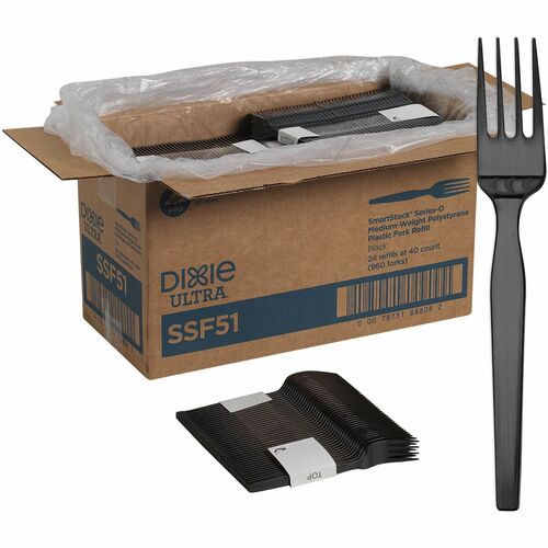 Fork Refill, For Mini SmartStock Dispenser, Black 960/CT