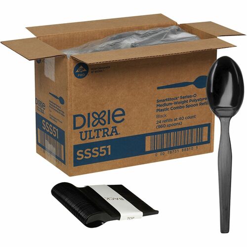 Spoon Refill, For Mini SmartStock Dispenser, Black 960/CT