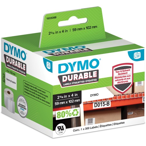 Label, LW, Durable, 2-5/16" X 4"