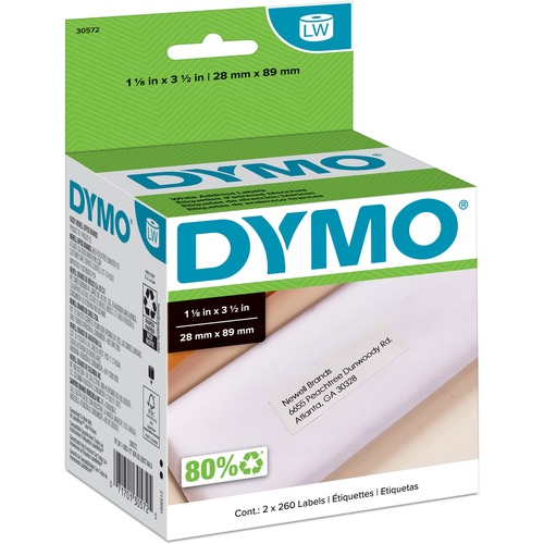 Labels, Address, Lightweight, High Capacity, White 520/BX