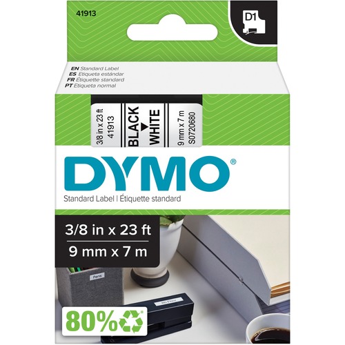 Cartridge, Tape, 3/8", Black/White