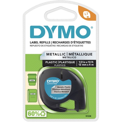 Tape, LetraTag, Label Maker, .5", Sr