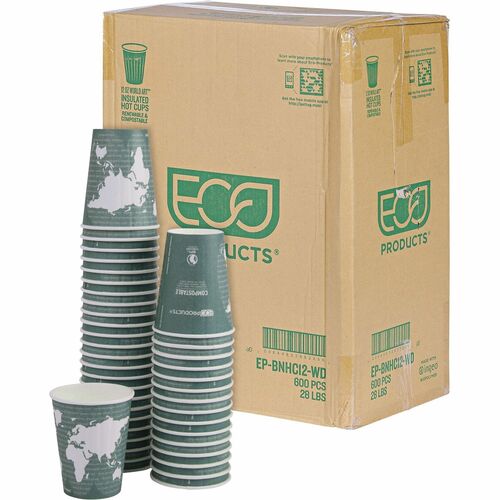 Cup, 12 Ounce, Insulated, Green 600/CT