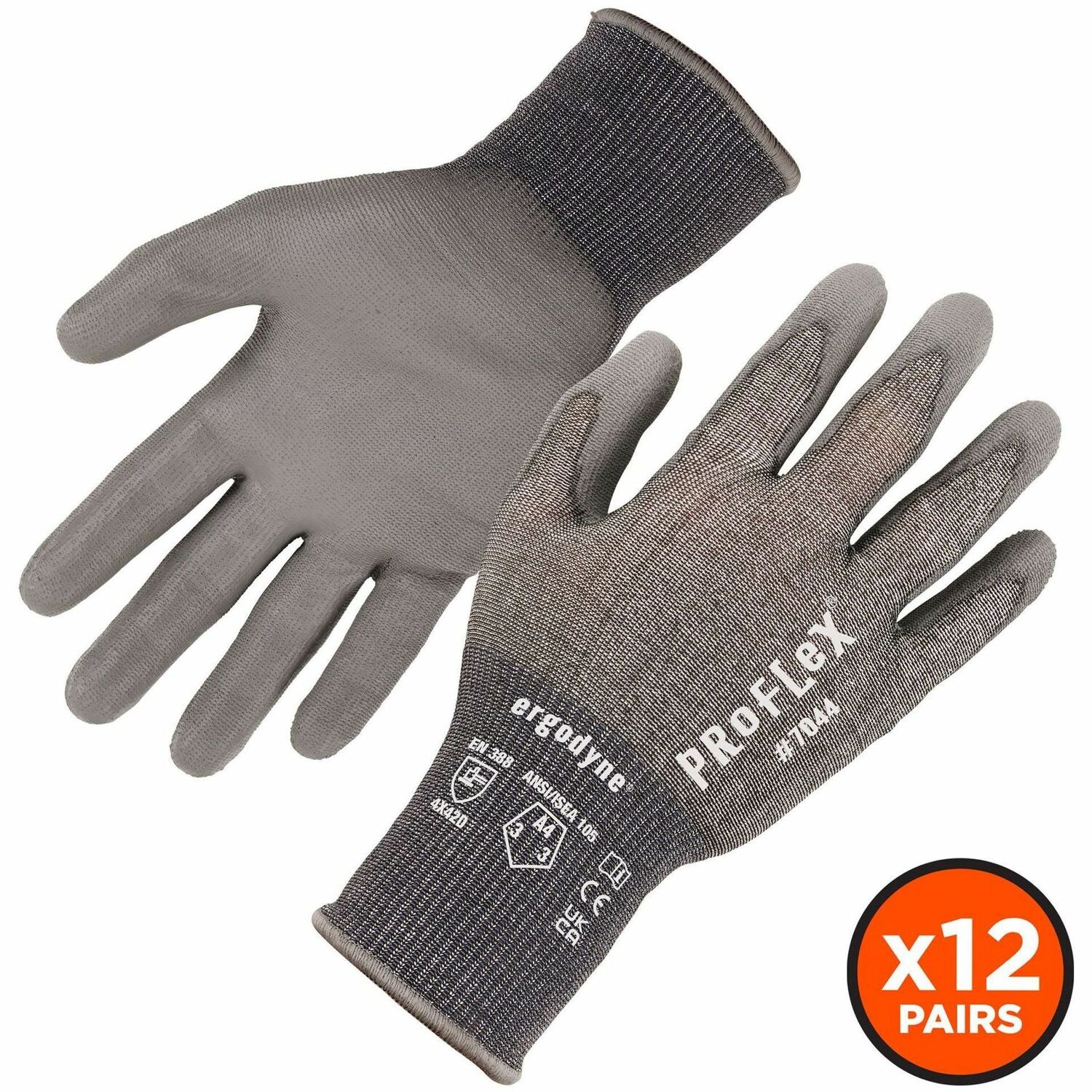 Glove, Coated, A4, PU, Gray, XL 12/PK