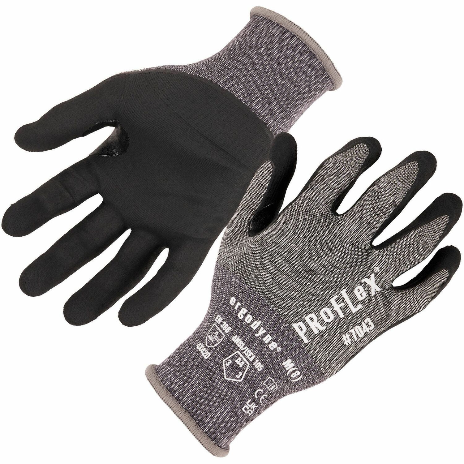 Glove, Coated, A4, Natural, Gray, S 12/PK