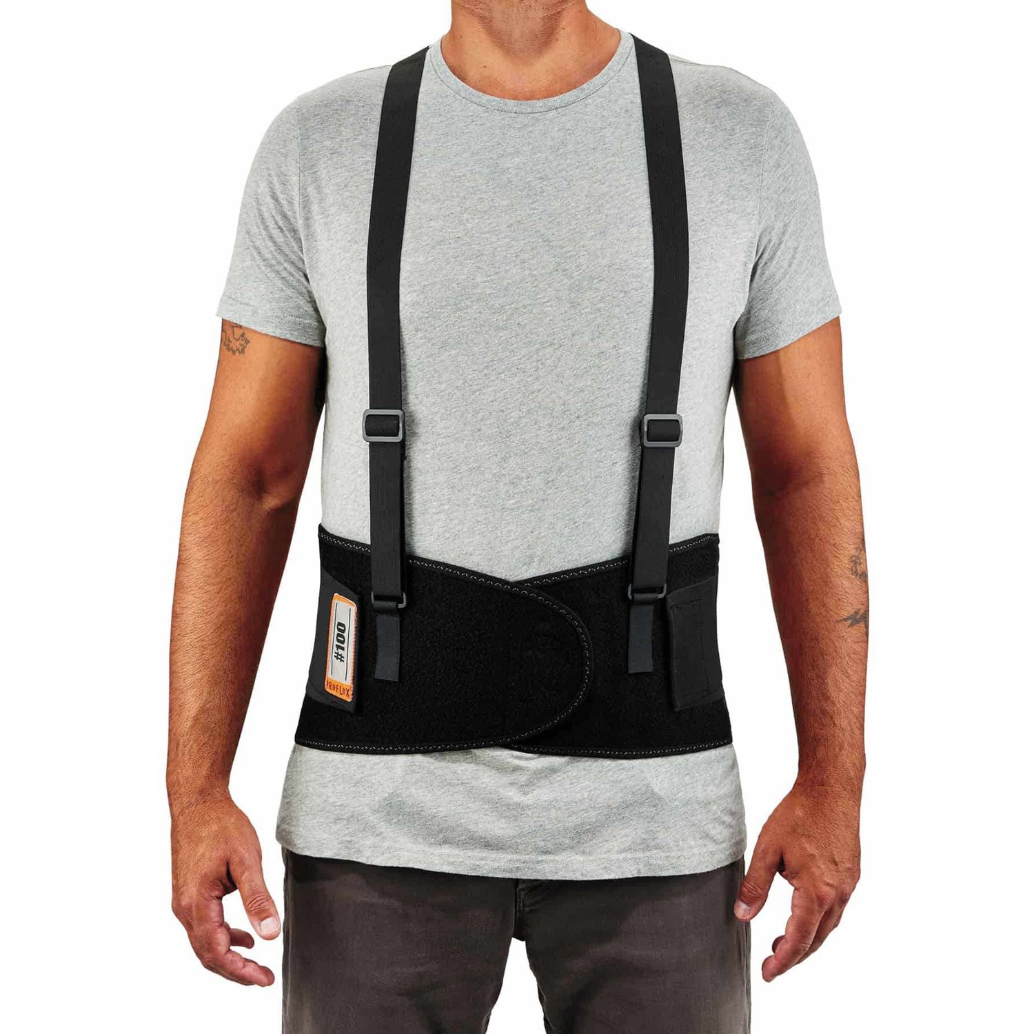 Back Support Econo, L, Black