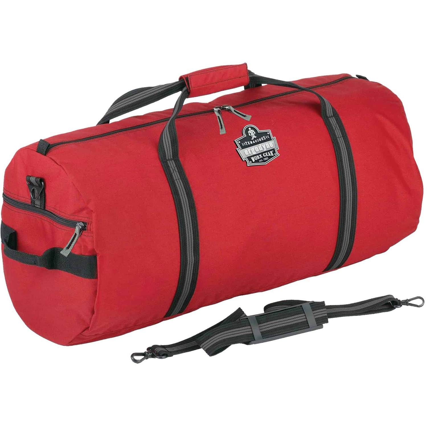 Gear Duffel Bag, Nylon, L, Red