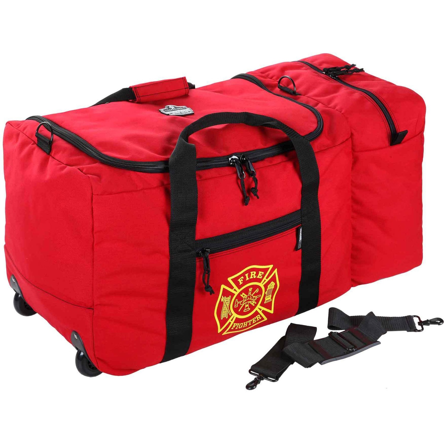 Gear Bag, Wheeled, Front and Rear, Red