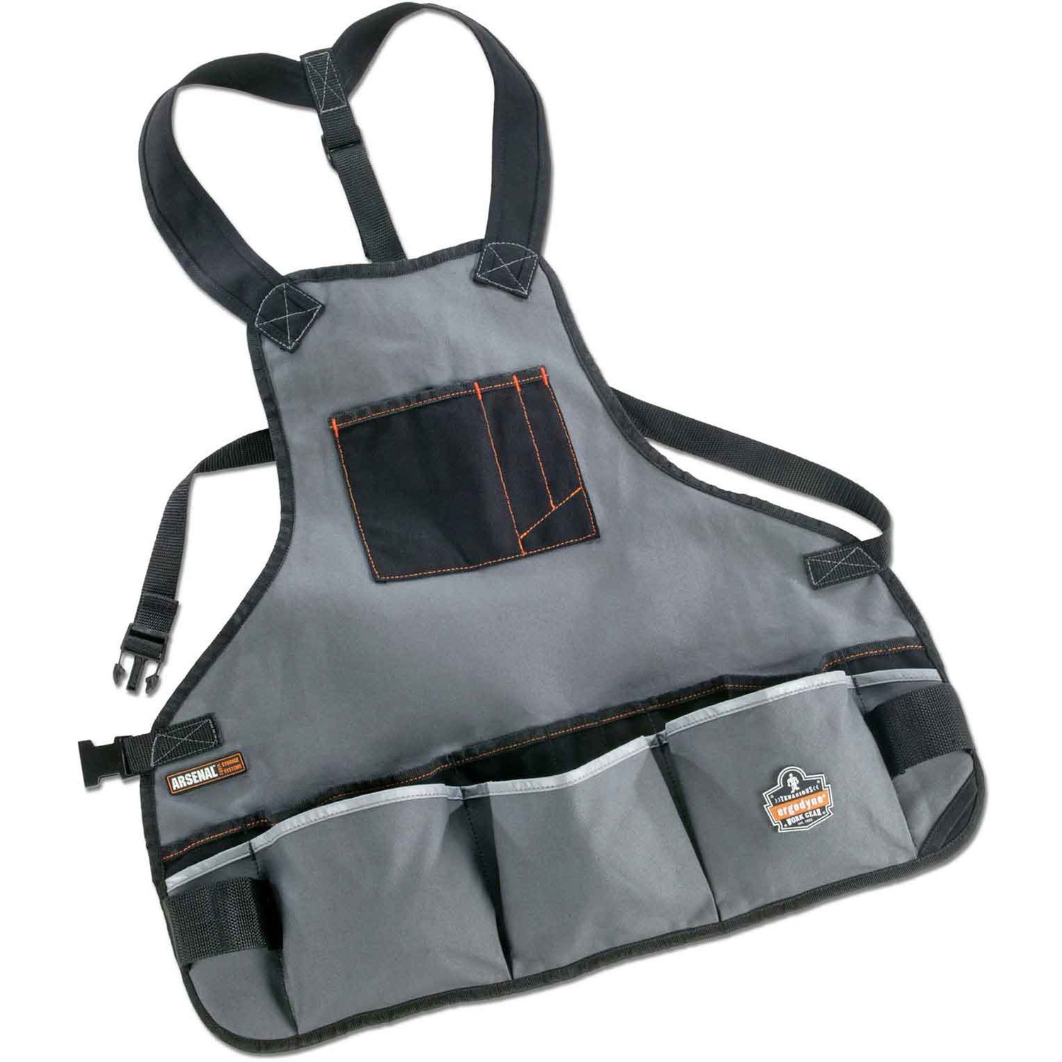 Apron, 16-Pocket, Gray