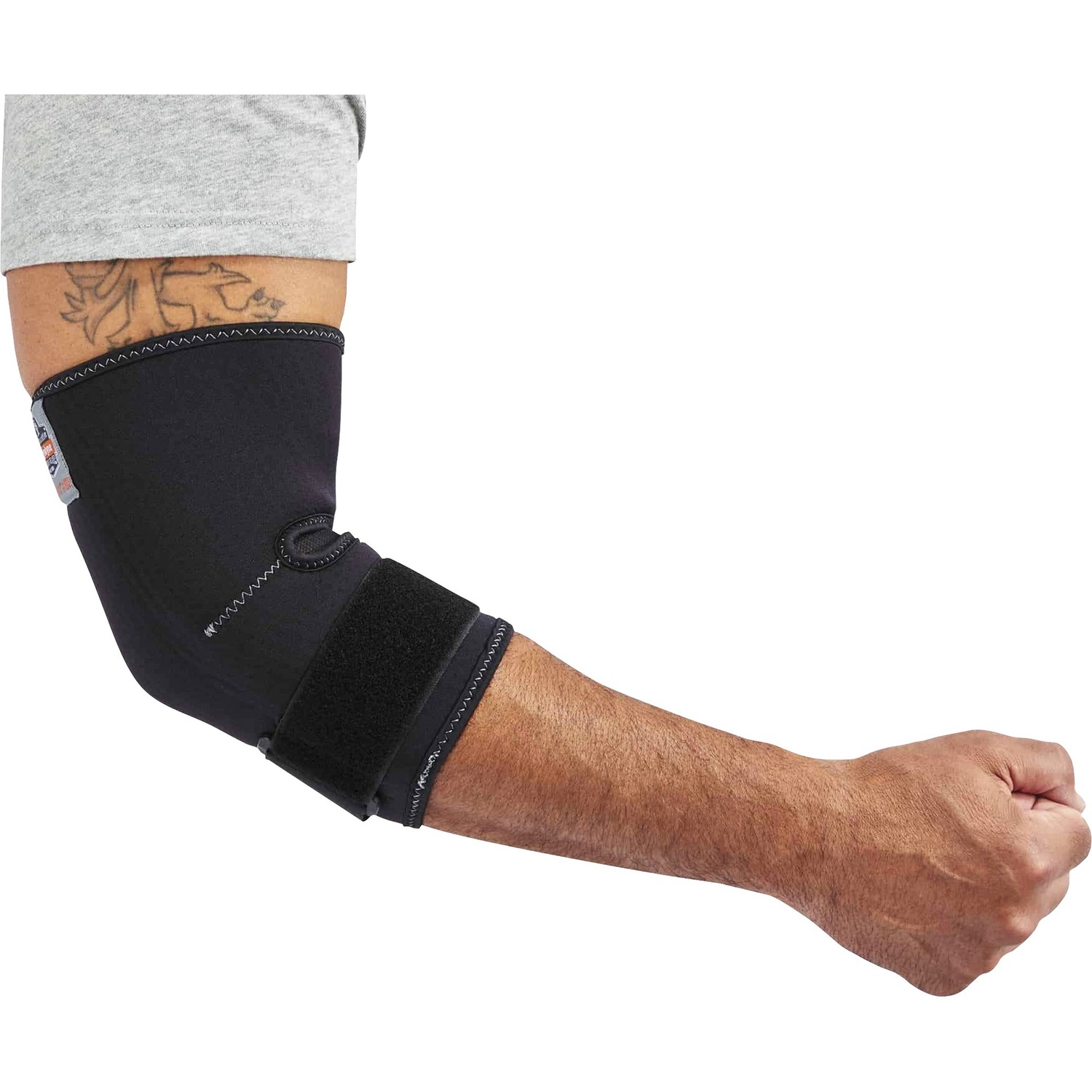 Elbow Sleeve With Strap, Small, Black