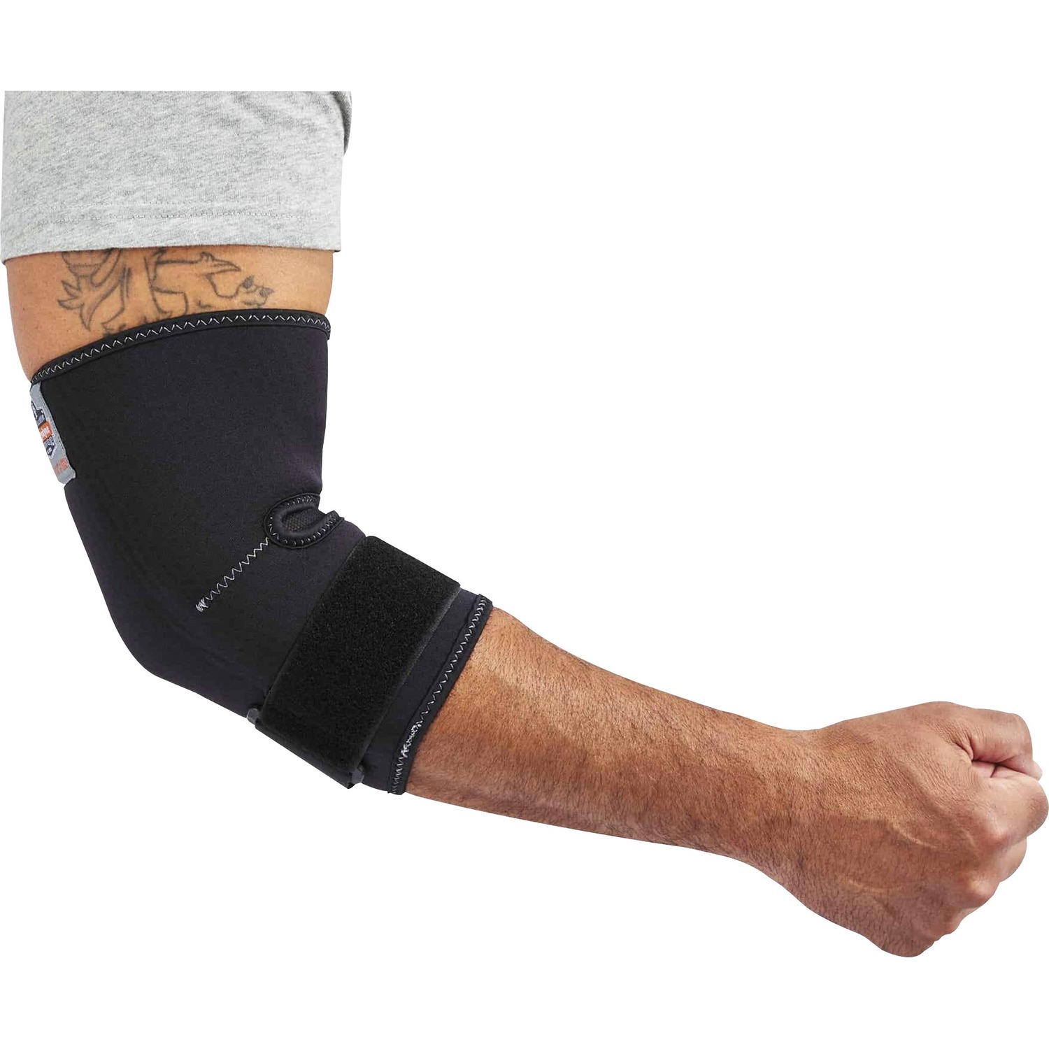 Elbow Sleeve With Strap, 2X, Black
