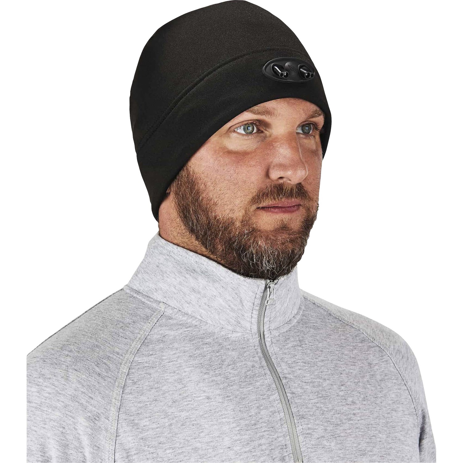 Beanie Hat With Lights, Black