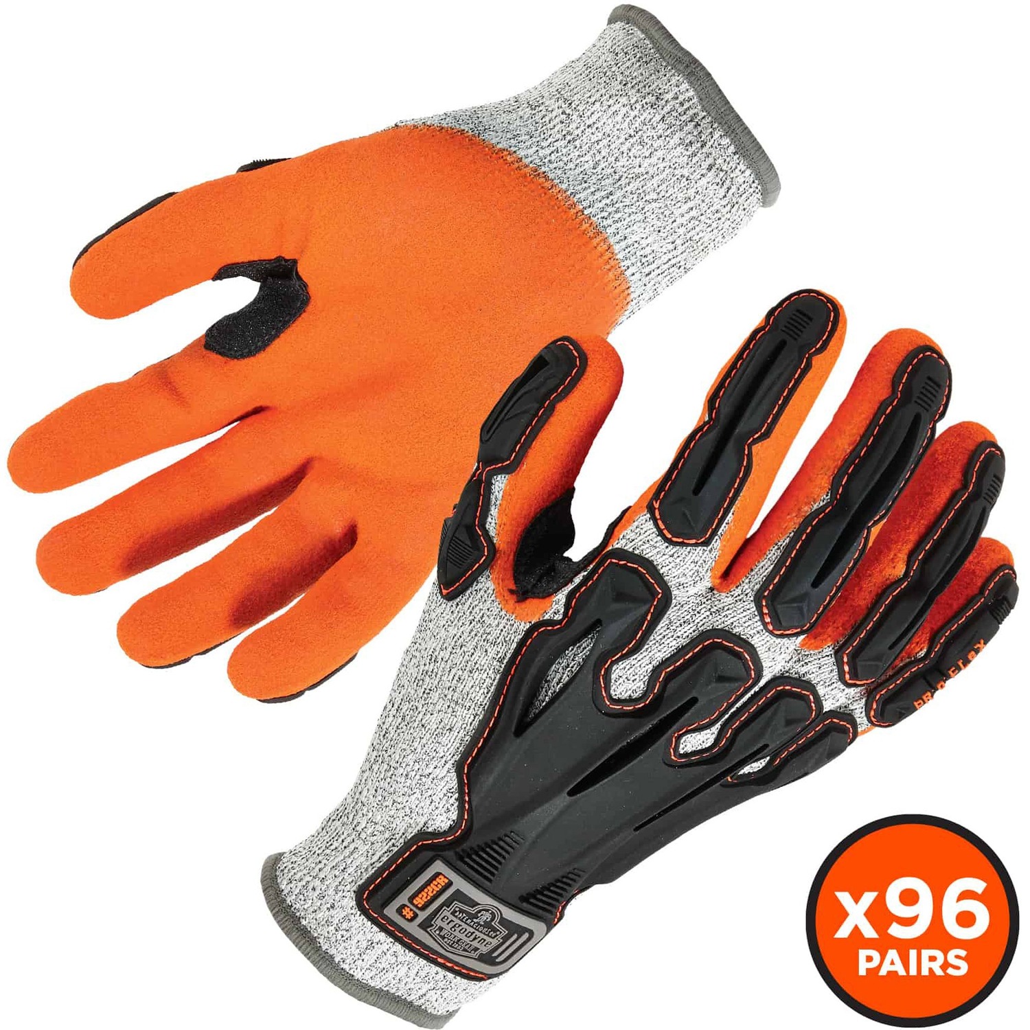 Glove, Cr Dipped Dir, 2X, Gray 96/CT