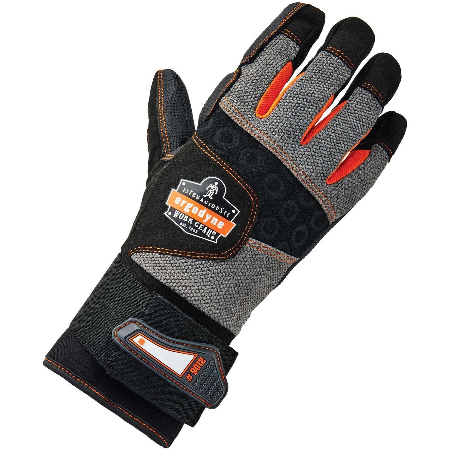 Gloves, Av+Support, 2X, Black 2/PR