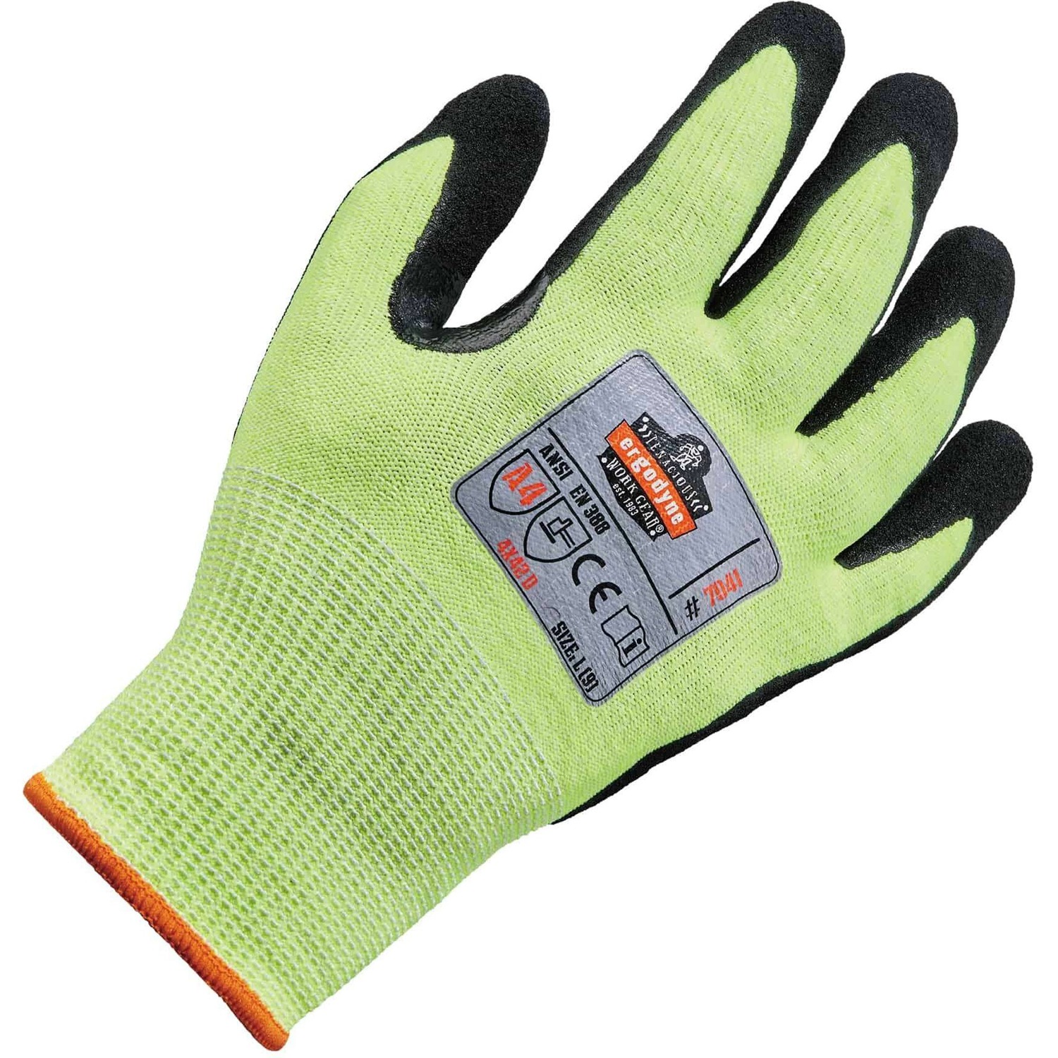 Gloves, Coated CR, A4, L, Lime 12/CT