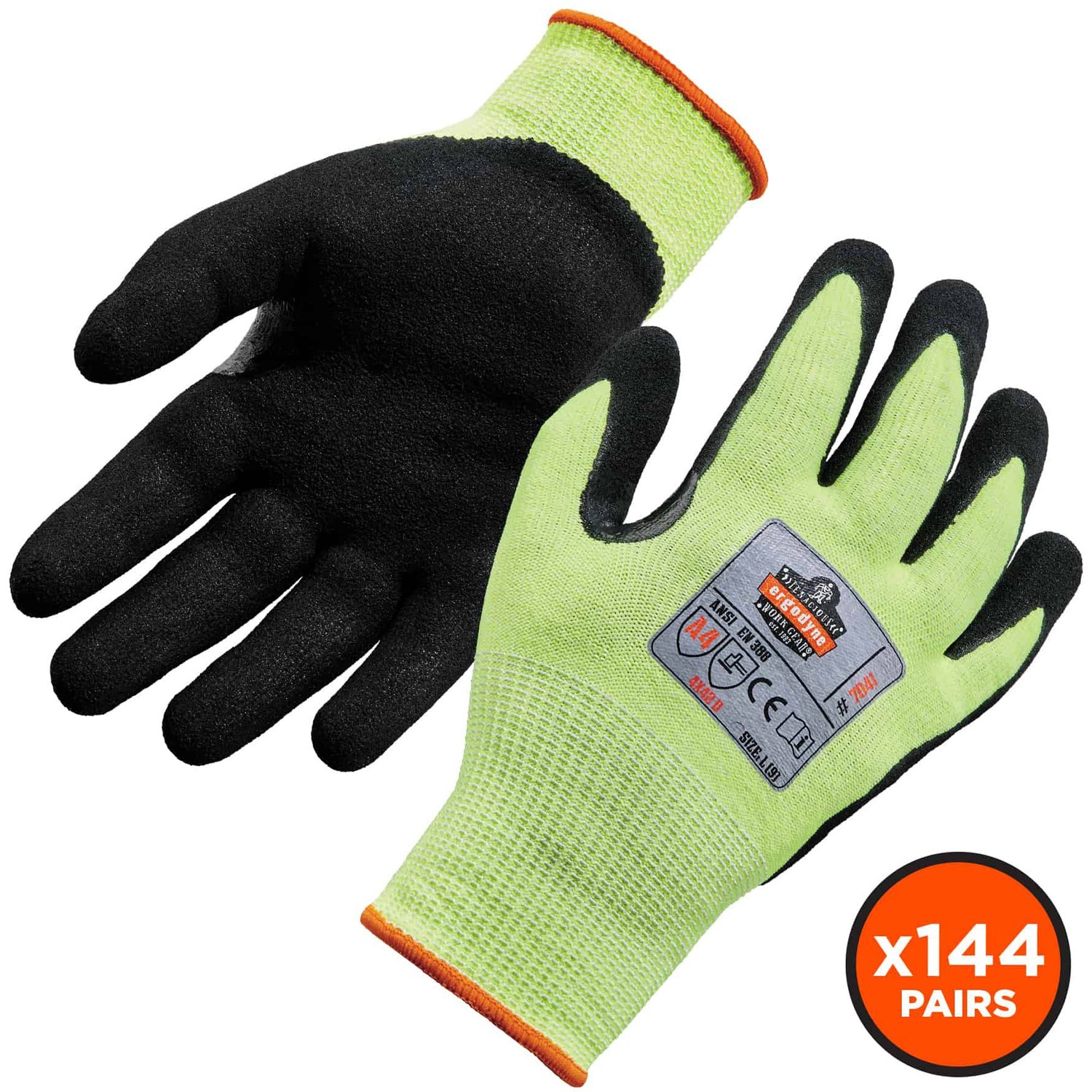 Gloves, Coated Cr, A4, 2X, Lime 144/CT