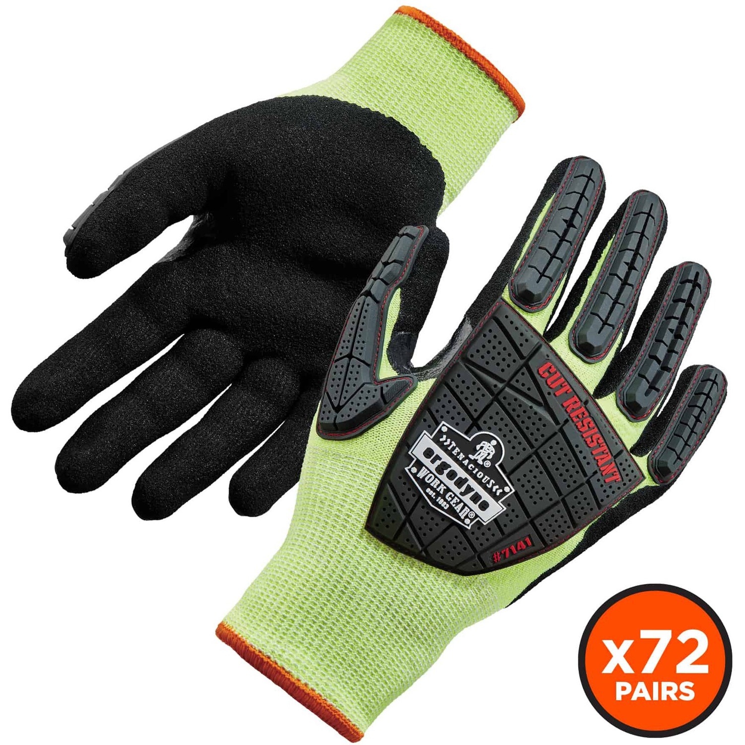 Gloves, Coated Dirt, A4, Small, Lime 72/CT