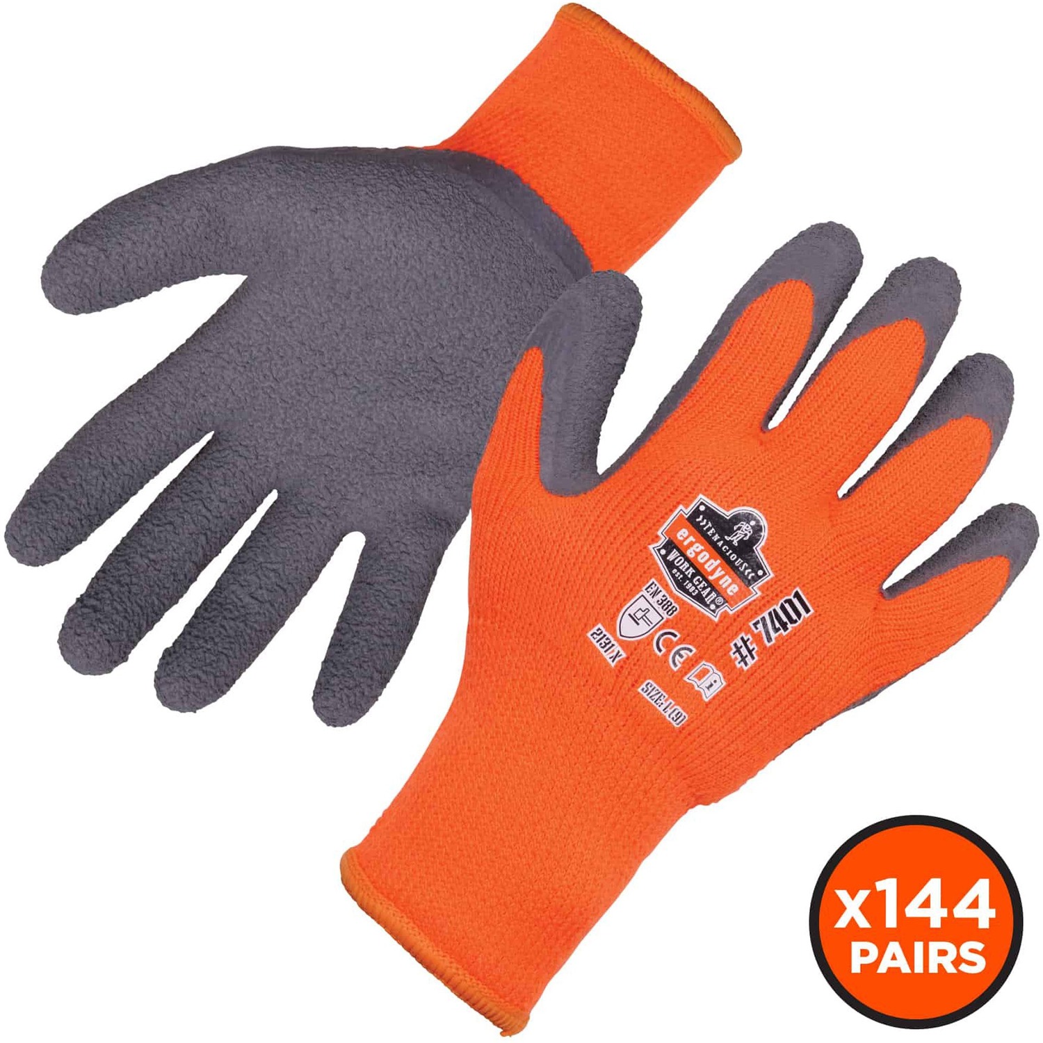 Glove, Coated Winter, 2X, Orange 144/CT