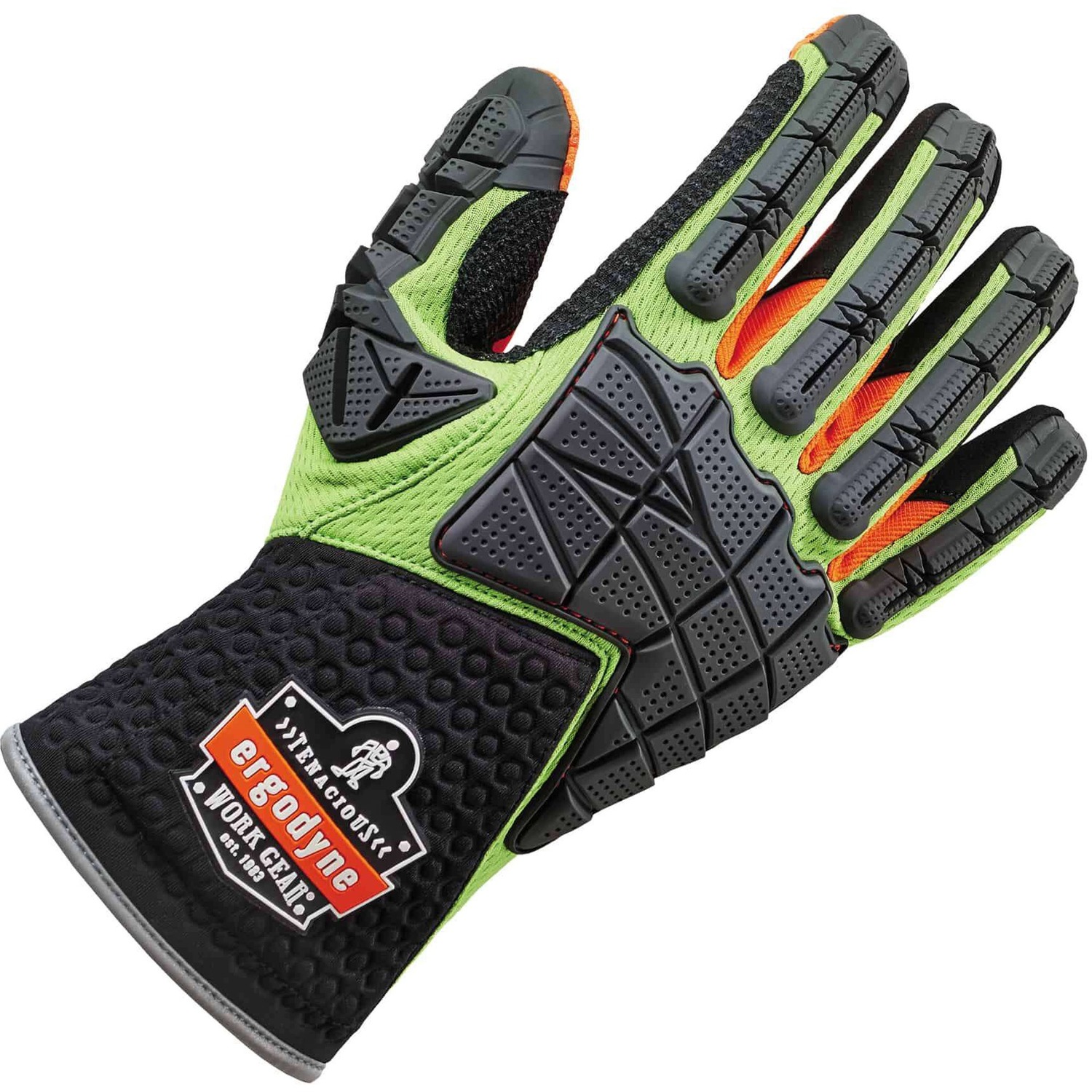 Gloves, Standard Dir, Large, Lime 2/PR