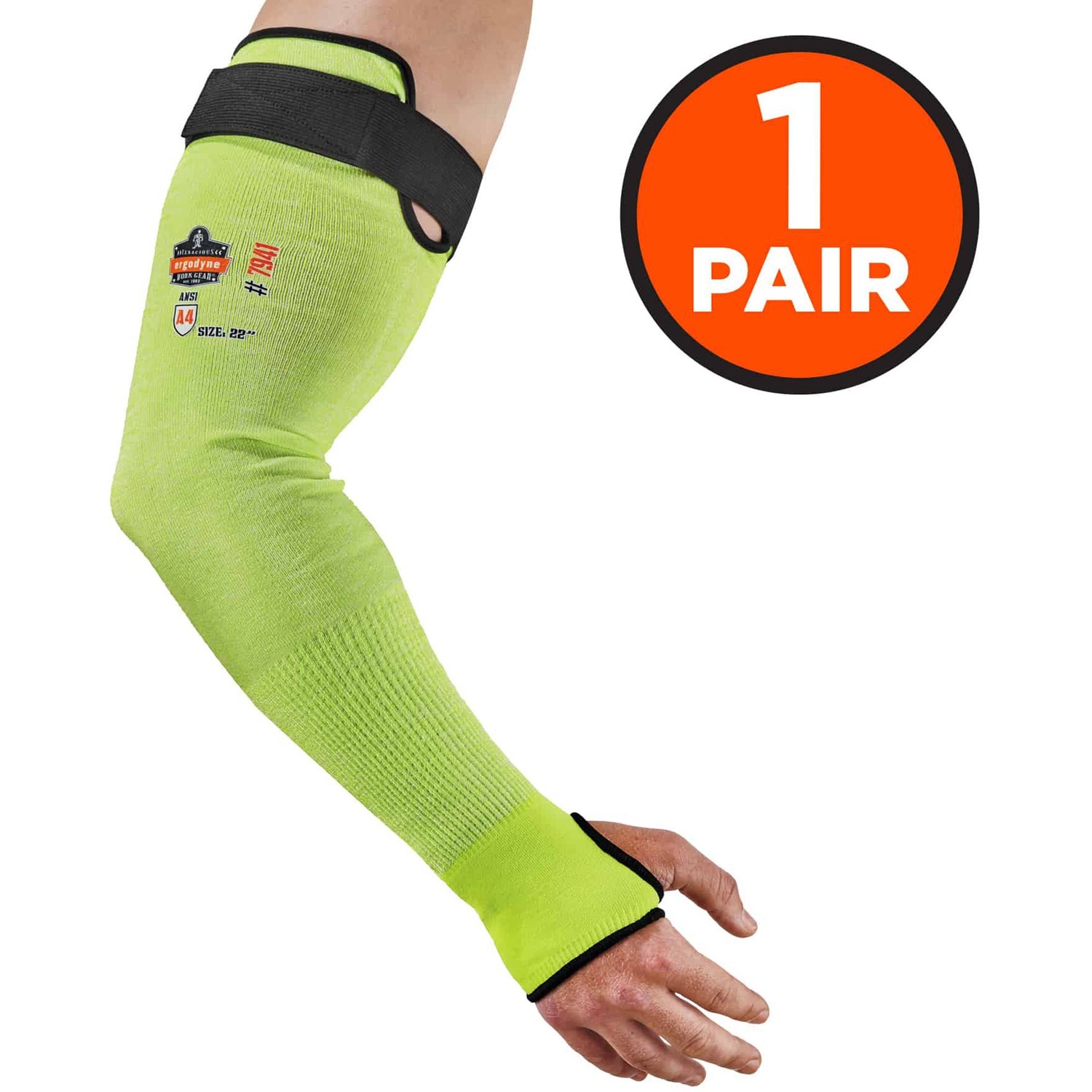 Arm Sleeve, Cr, 22 Inch, Lime 2/PR