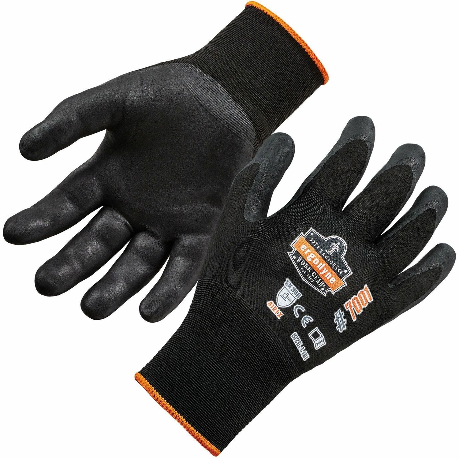 Glove, Coated, Nitrile, Black, XS 2/PR