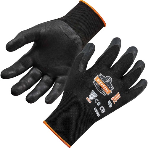Glove, Nitrile-Coated, Medium, Black 12/BG