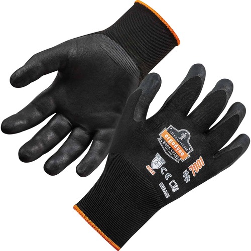 Gloves, Nitrile-Coated, 2X, Black 12/BG