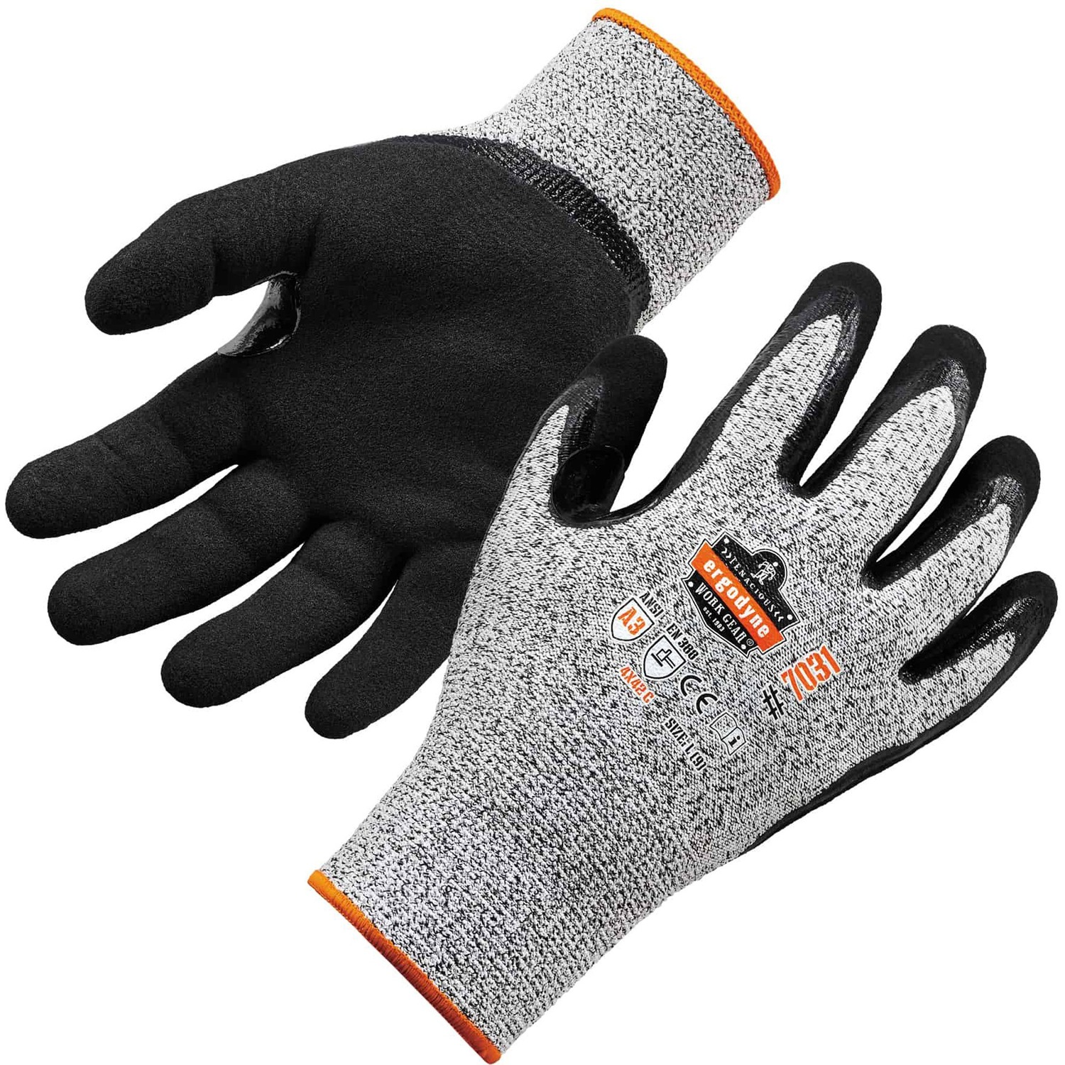 Gloves, Coated CR, A3, XL, Gray 12/CT