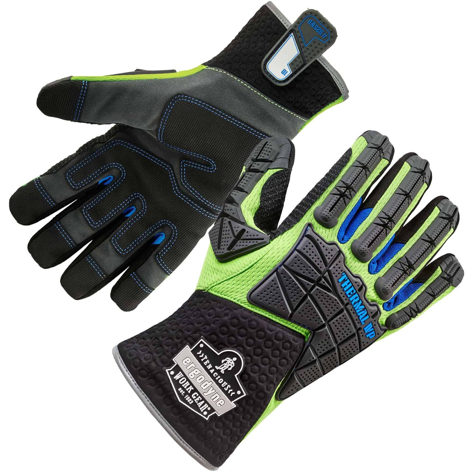 Gloves, Dirt and Waterproof, Small, Lime 2/PR