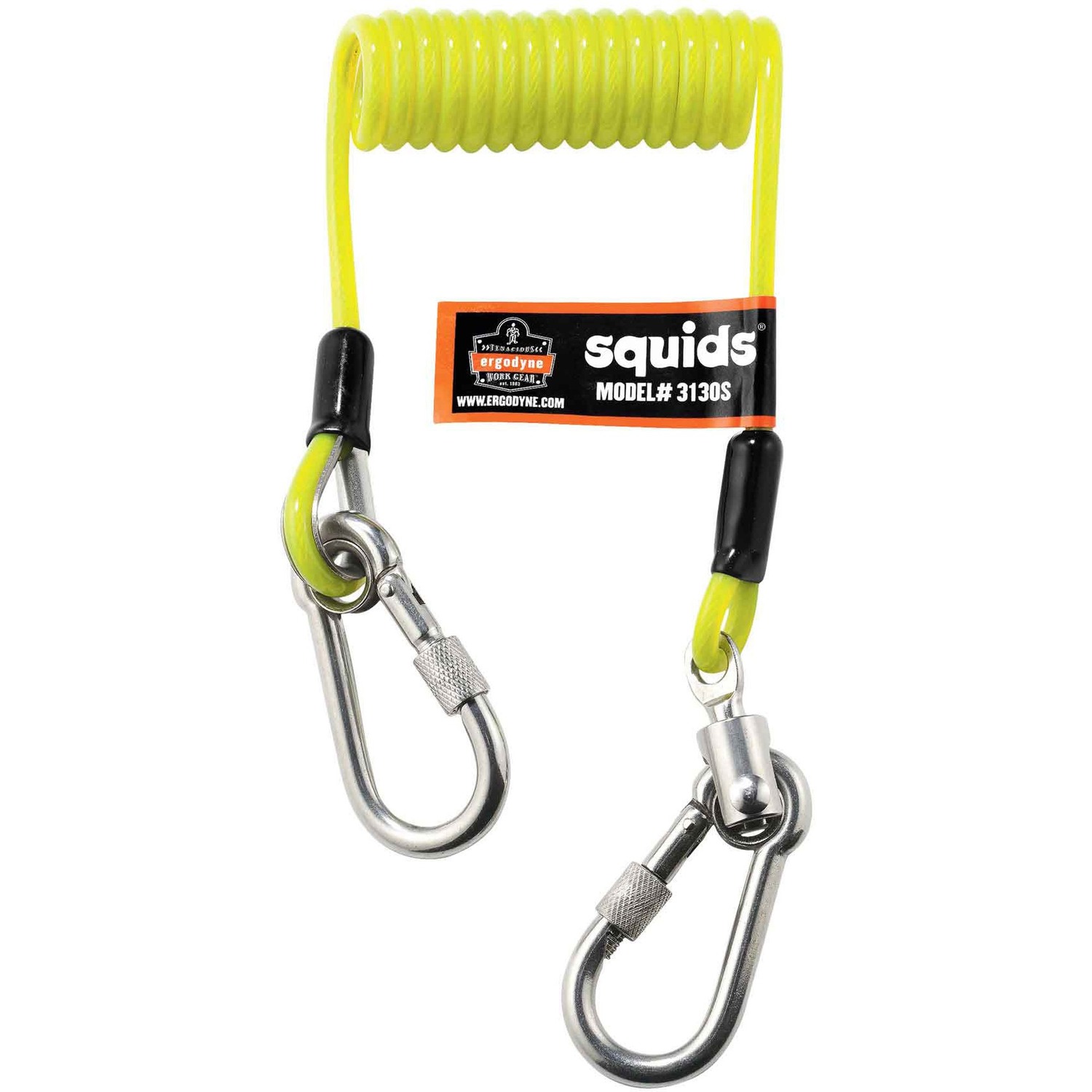 Lanyard, Coiled Cable, Lime 6/CT