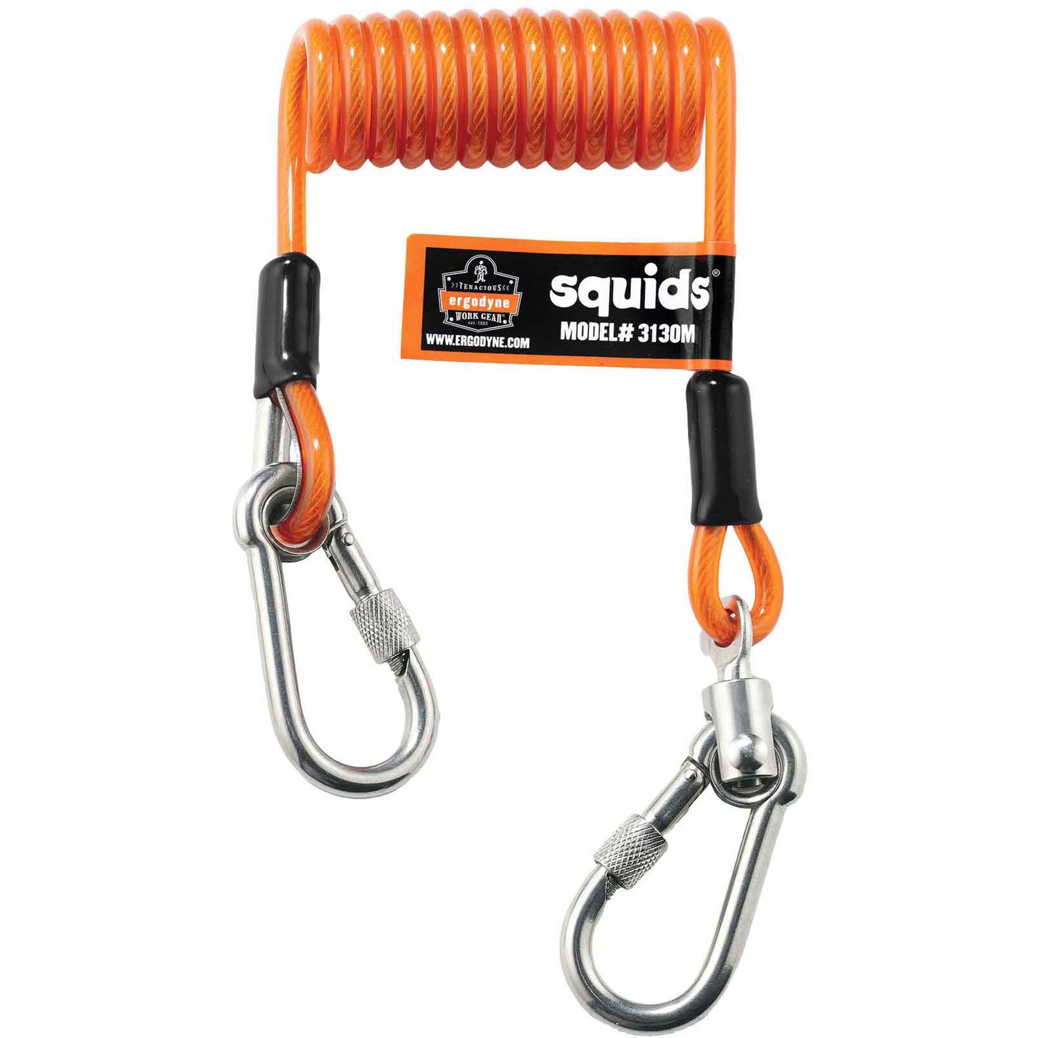 Lanyard, Coiled Cable, Orange 6/CT