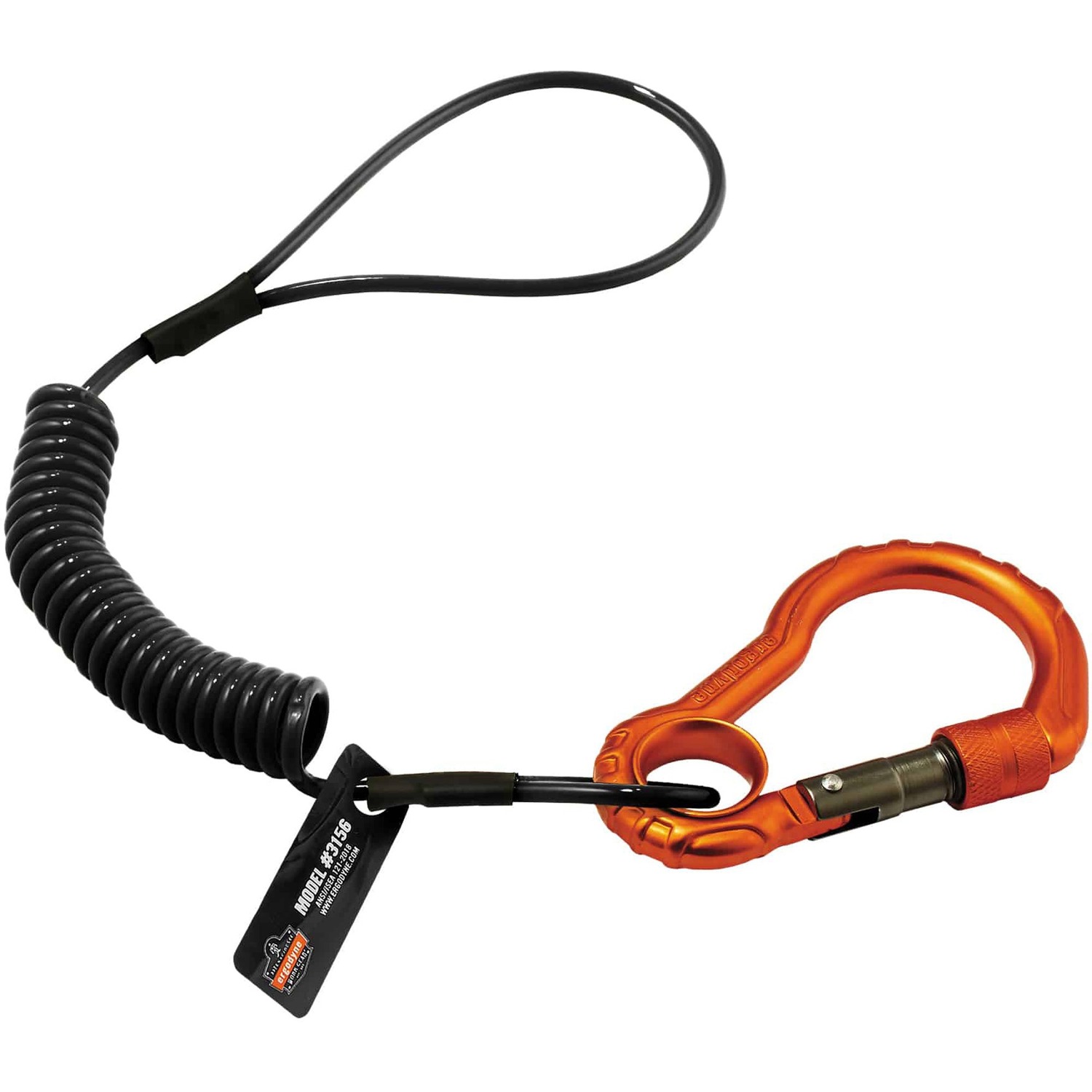 Tool Lanyard, Coil, Black 6/CT