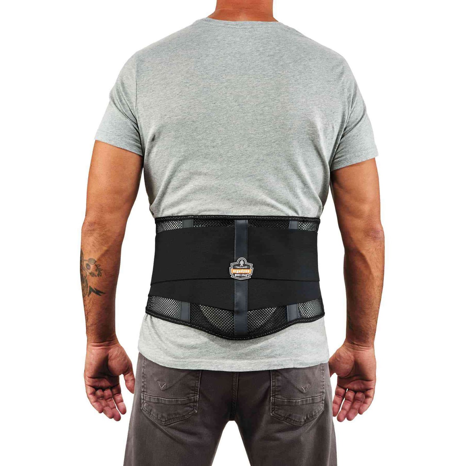 Back Support, Mesh, L, Black