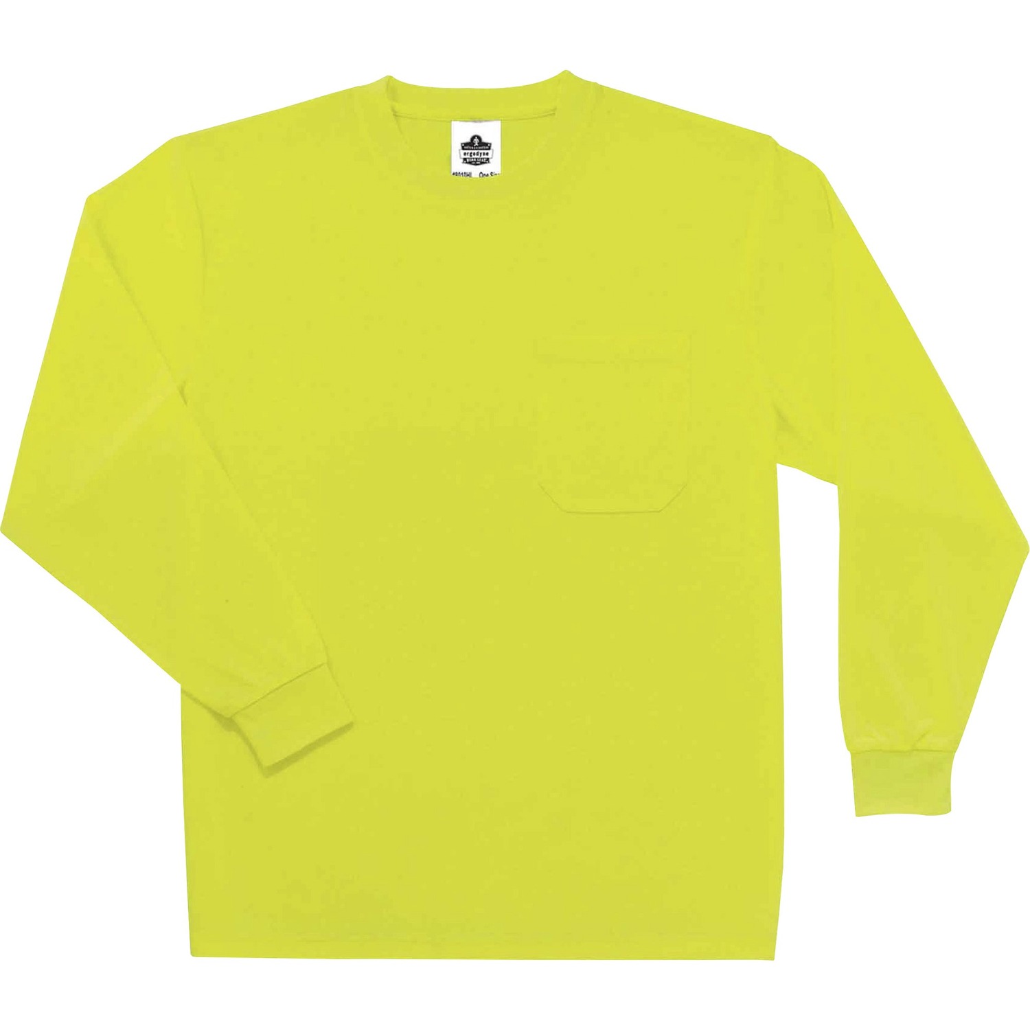 T-Shirt, Long Sleeve, M, Lime