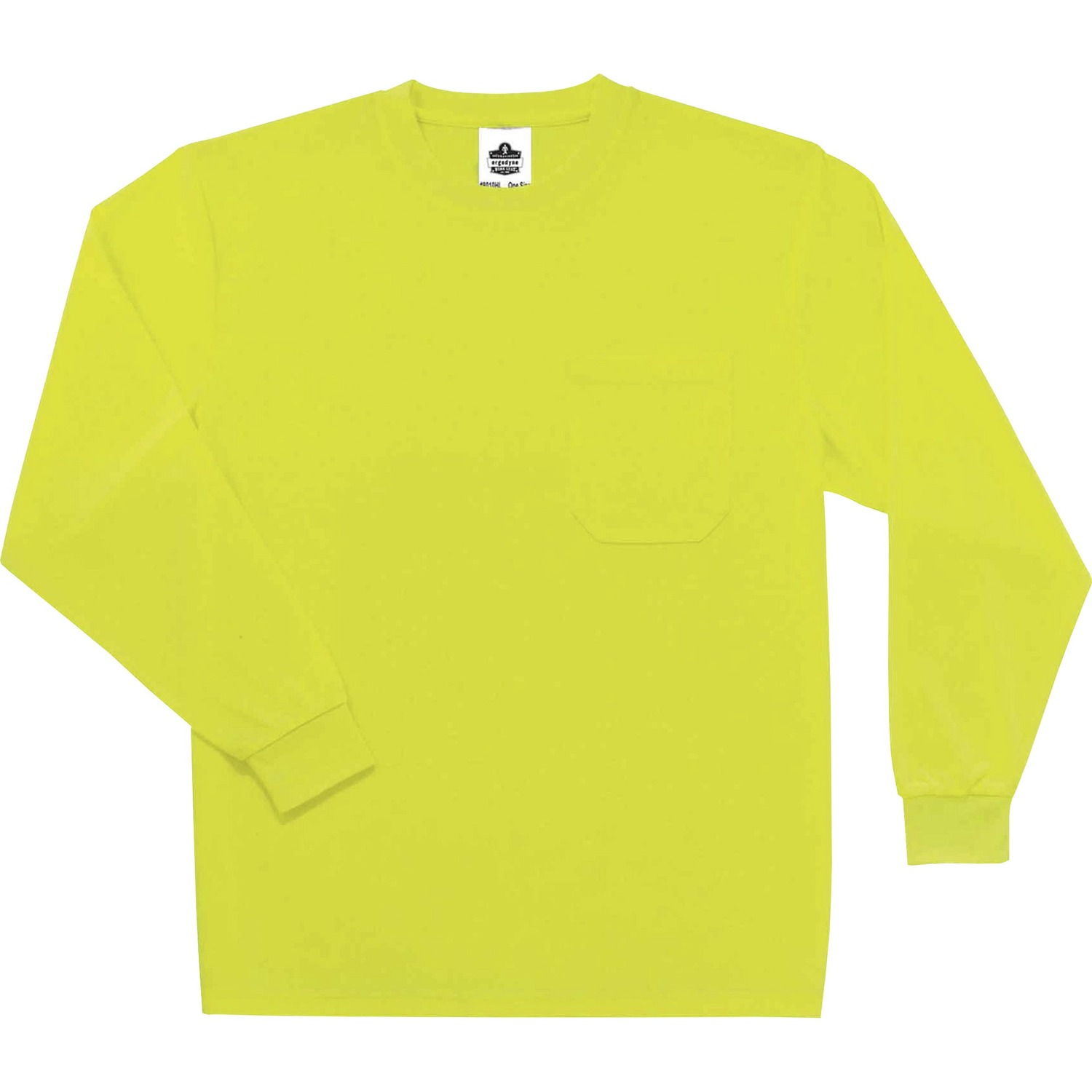 T-Shirt, Long Sleeve, 2X, Lime